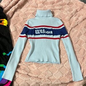 Wilson Women's Light Blue Turtleneck Sweater